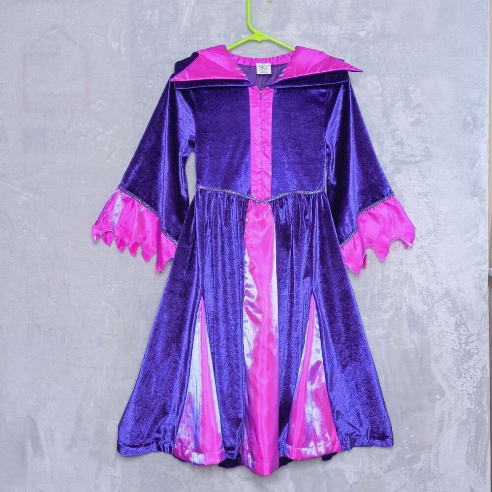 DISNEY STORE Maleficent Robe Costume Girls Size 7/8 Halloween Dress Up Villain